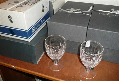 Lot 243 - Waterford Crystal glasses, design 'Colleen' comprising: six claret glasses, six sherry glasses, six