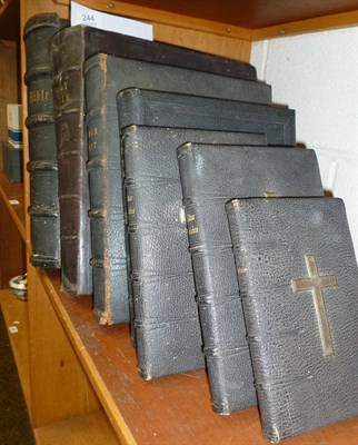 Lot 244 - A small collection of Bibles and Books of Common Prayer with Snape Castle bindings or on laid white