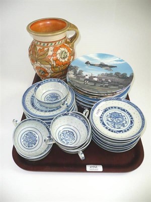 Lot 282 - A Charlotte Reid Crown Ducal jug, Chinese tea wares and eight Royal Doulton Convoy Duty limited...