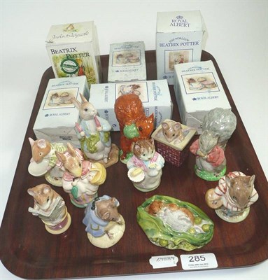 Lot 285 - Eleven Beatrix Potter figures