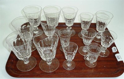 Lot 400 - Fourteen 19th century glasses