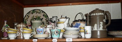 Lot 406 - A collection of Victorian and later ceramics including Royal Crown Derby, water jug, Masons,...