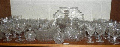 Lot 407 - # Shelf of assorted cut glassware