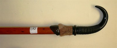 Lot 422 - Walking stick with horn handle and foot