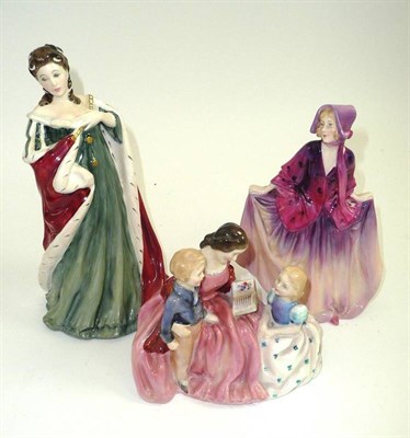 Lot 502 - Three Doulton figures including 'Queen Anne' HN3141, HN1496 and HN2059 (3)