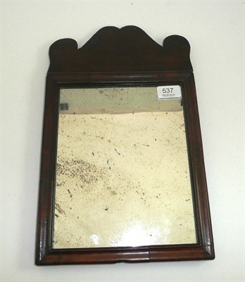 Lot 537 - 18th century walnut mirror