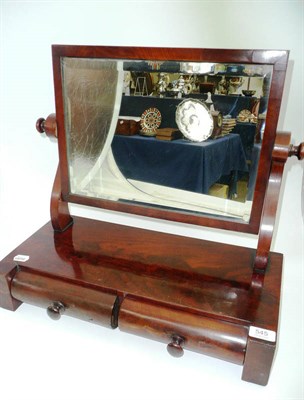 Lot 545 - Victorian mahogany toilet mirror