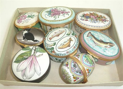 Lot 579 - # Eight Halcyon Days enamel boxes