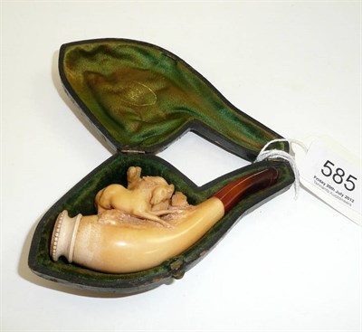 Lot 585 - A Meerschaum pipe, cased