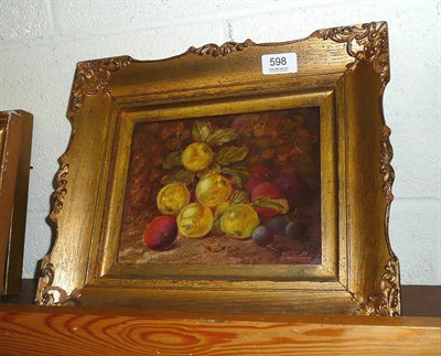 Lot 598 - Vincent Clare gilt framed oil on canvas still life