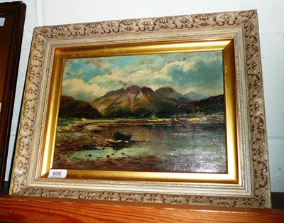 Lot 606 - Framed oil on canvas 'At the head of the Loch' by Geo W Glover