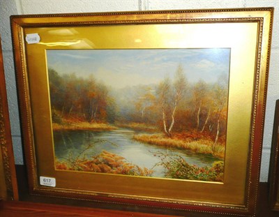 Lot 617 - F Evans, landscape watercolour and another