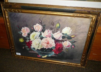 Lot 619 - A 19th century/20th century French watercolour of roses