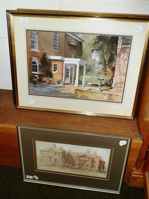 Lot 632 - # Two watercolour studies of fly fishing, two watercolours of the house of Helen Scott and two...