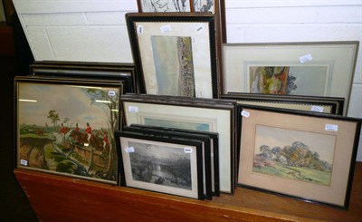 Lot 634 - # A quantity of assorted decorative hunting prints and maps