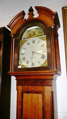 Lot 641 - Oak cased thirty hour longcase clock, dial signed John Fawcett, Richmond