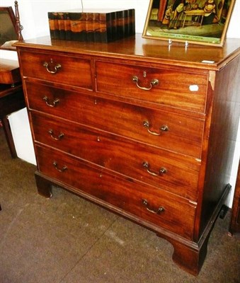 Lot 644 - A George III mahogany four height chest of drawers