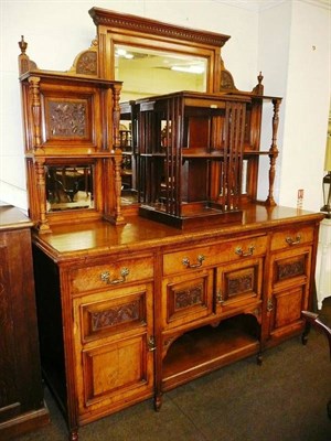 Lot 652 - An impressive Victorian oak sideboard with mirror back