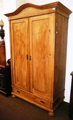 Lot 659 - Pine double wardrobe