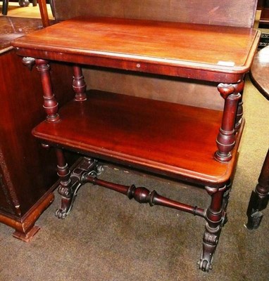 Lot 669 - A Victorian carved mahogany two tier buffet