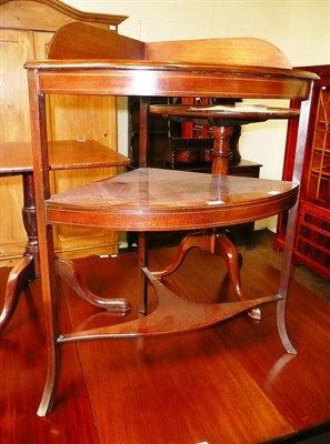 Lot 676 - # George III mahogany corner washstand