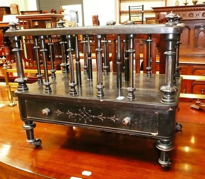 Lot 705 - Victorian ebonised Canterbury