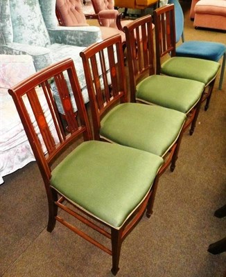 Lot 735 - Four inlaid Edwardian chairs