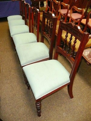 Lot 739 - A set of four Edwardian chairs plus two others