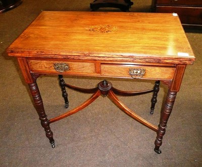 Lot 752 - Edwardian rosewood card table