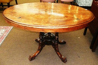 Lot 755 - A Victorian walnut loo table