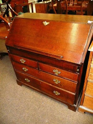 Lot 760 - George II oak bureau