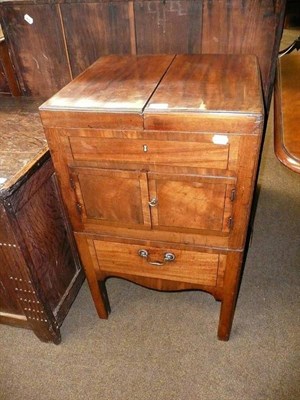 Lot 763 - # A Georgian mahogany commode (converted for storage)