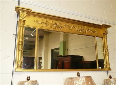 Lot 793 - Gilt over-mantel mirror