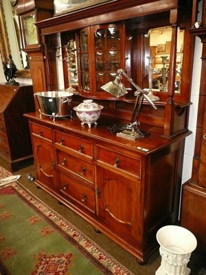 Lot 803 - A mahogany sideboard with gallery back