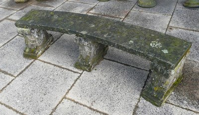 Lot 941 - # A composition stone bench