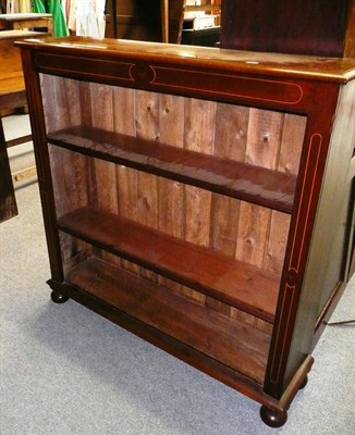 Lot 1043 - A mahogany open bookcase (for restoration)