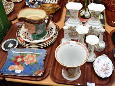 Lot 19 - Crown Staffordshire china, Herend vase, Doulton toby jug, plates, etc