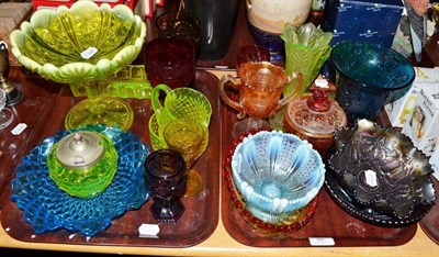Lot 38 - Carnival glass bowls, mostly late Victorian and early 20th century, and North Eastern glass (twenty