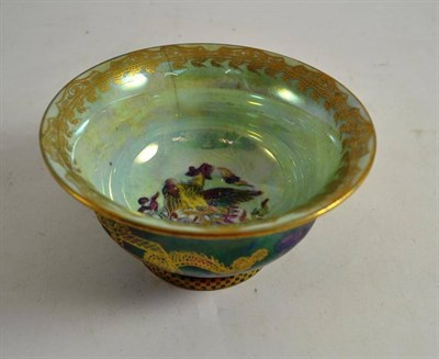 Lot 120 - A Wedgwood ordinary lustre bowl with gilt Portland vase mark, painted Z4831, 12cm