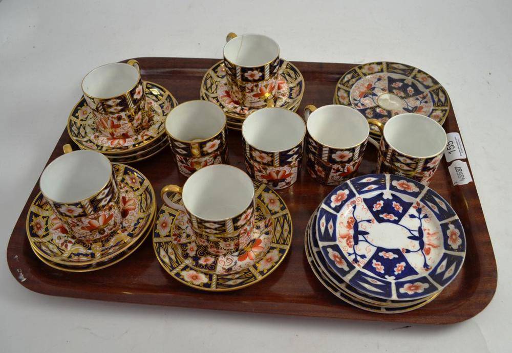 Lot 155 - Sixteen Royal Crown Derby saucers and eight coffee cans