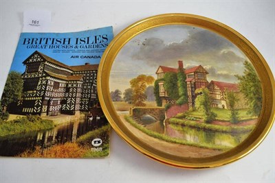 Lot 161 - Pottery plaque hand painted with view of Morton Hall and leaflet