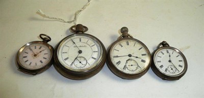 Lot 209 - Four silver pocket watches
