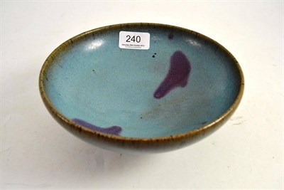 Lot 240 - A Chinese Jun ware bowl, 7cm x 19cm.
