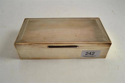 Lot 242 - Silver cigarette box