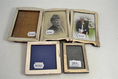 Lot 251 - Five silver photograph frames