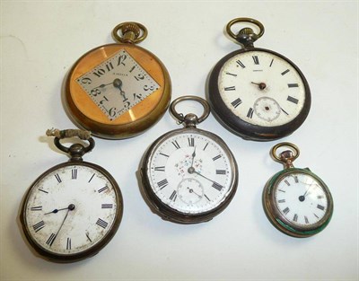 Lot 286 - Five assorted pocket and fob watches