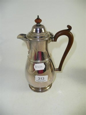 Lot 313 - Silver hot water jug