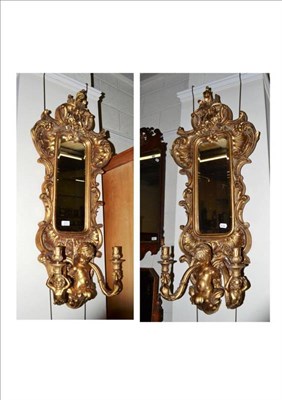 Lot 377 - Pair of gilt mirrors