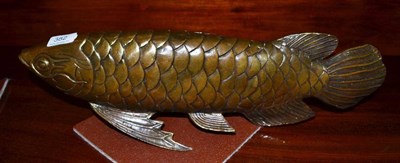 Lot 382 - A bronze model of a carp