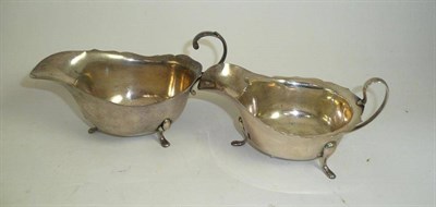 Lot 401 - Two silver sauce boats